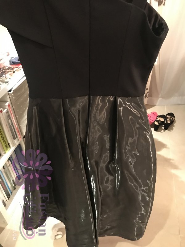 Black One Shoulder Midi Dress