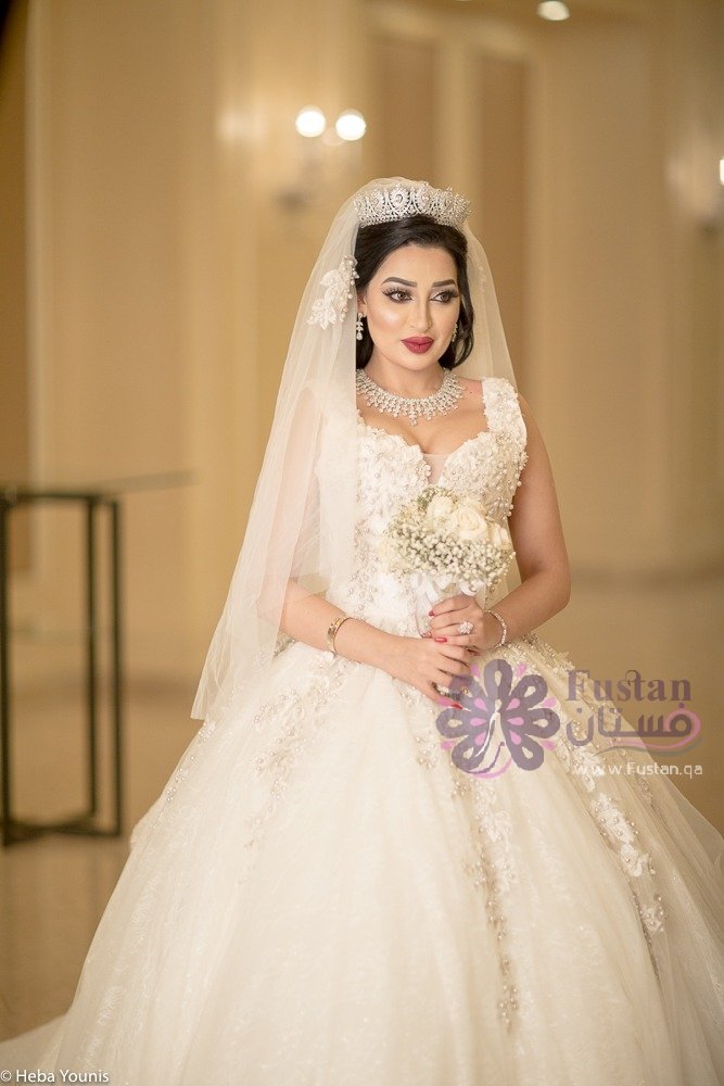فستان عروس ابيض راقي جدا 