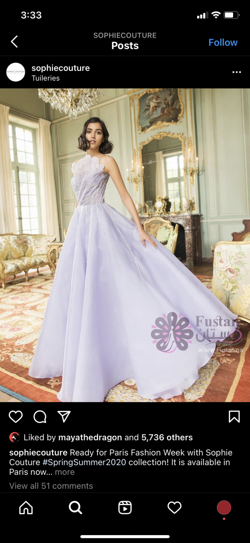 Sophie cotour dress used for sale فستان صوفي كوتور للبيع