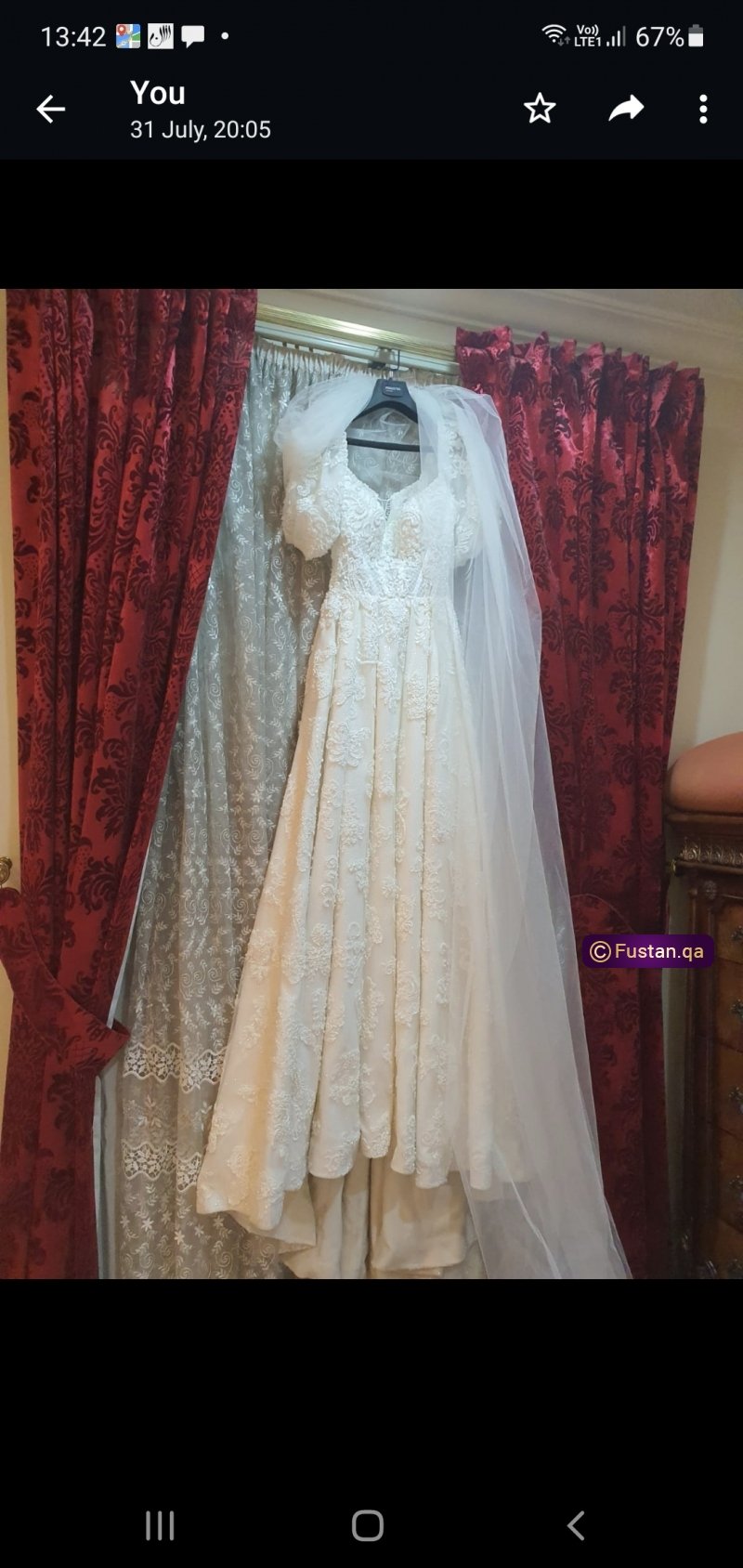 فستان زفاف لبسة واحدة