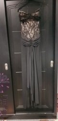 Black and nude Mango Dress/Silver Mango Dress