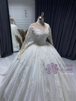 فستان زفاف تفصيل تركي راقي
