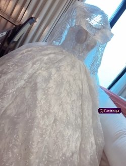 فستان زفاف استخدام مره واحدة لمدة اربع ساعات 