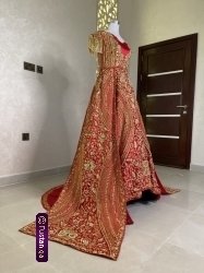 فستان عروس حناء من البحرين تصميم Troof